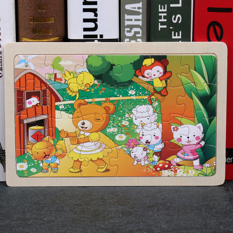 Wooden Animal Puzzle β Educational Jigsaw Toy for Kids