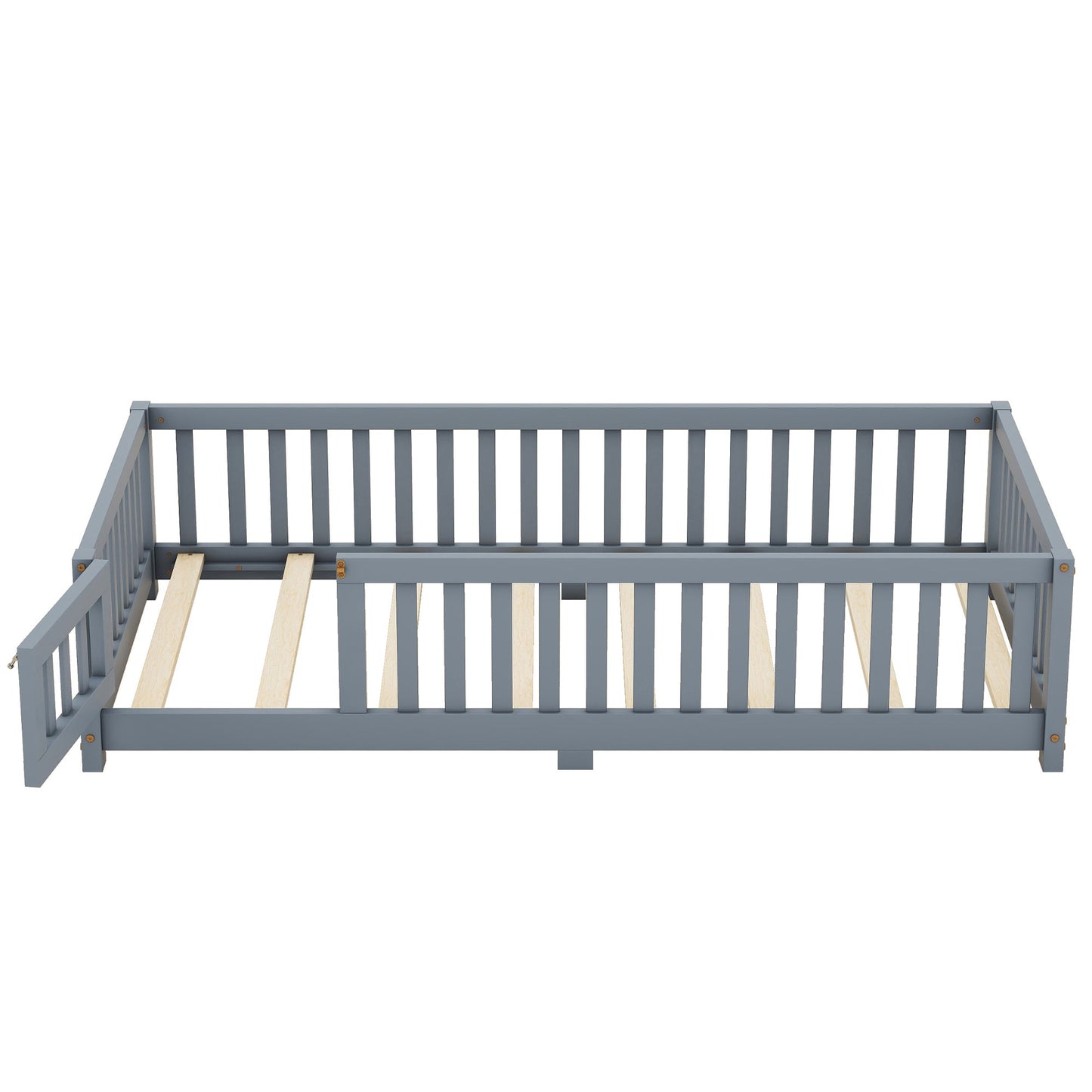Twin Size Floor Bed w/ Safety Guardrails