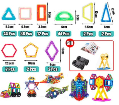 Magnetic Building Blocks Set β Educational Toy for Early Learning and Creativity
