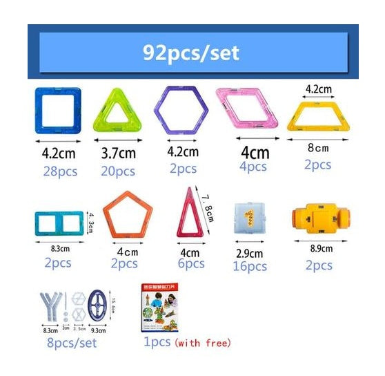 Magnetic Building Blocks β 3D Educational Building Toy