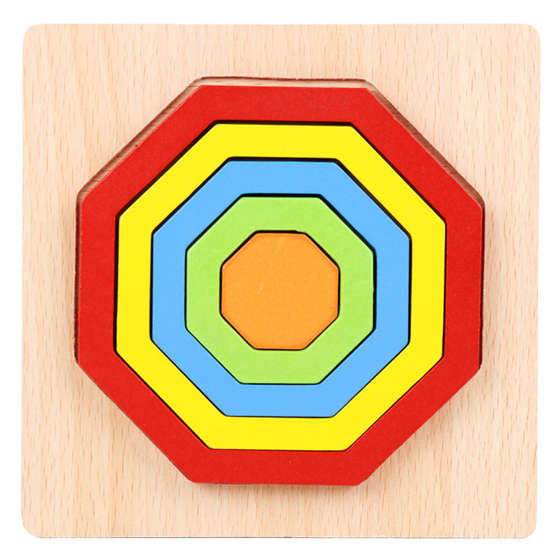 Wooden Geometric Shape Puzzle β Educational Cognitive Toy for Kids