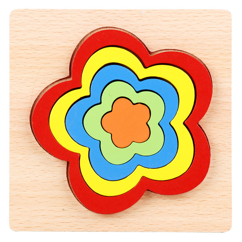 Wooden Geometric Shape Puzzle β Educational Cognitive Toy for Kids