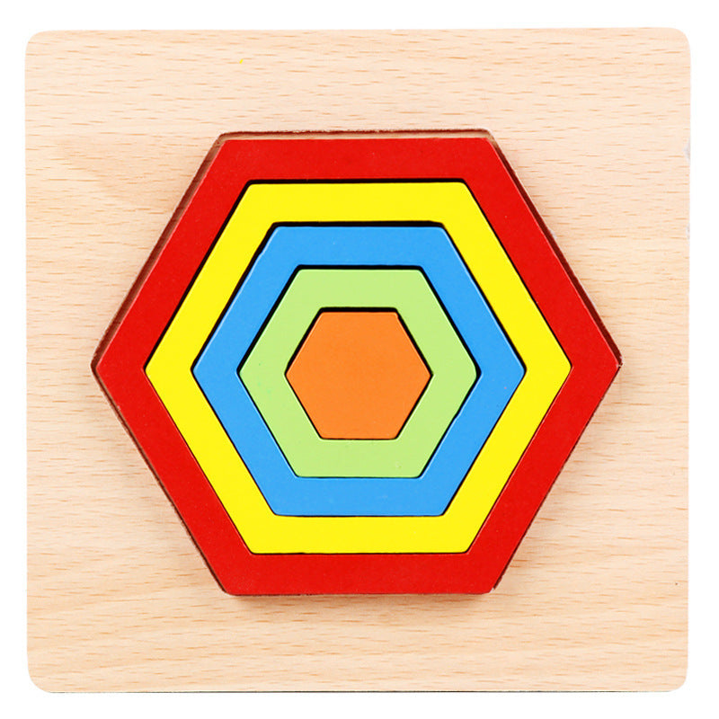 Wooden Geometric Shape Puzzle β Educational Cognitive Toy for Kids