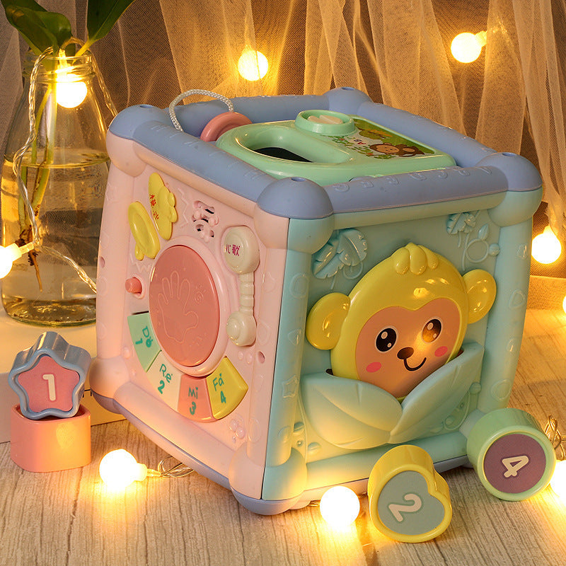 Baby Musical Hand Drum Toy β Activity Cube with Lights, Sounds, and Blocks