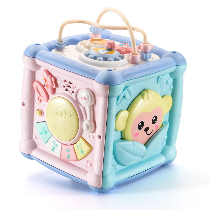 Baby Musical Hand Drum Toy β Activity Cube with Lights, Sounds, and Blocks