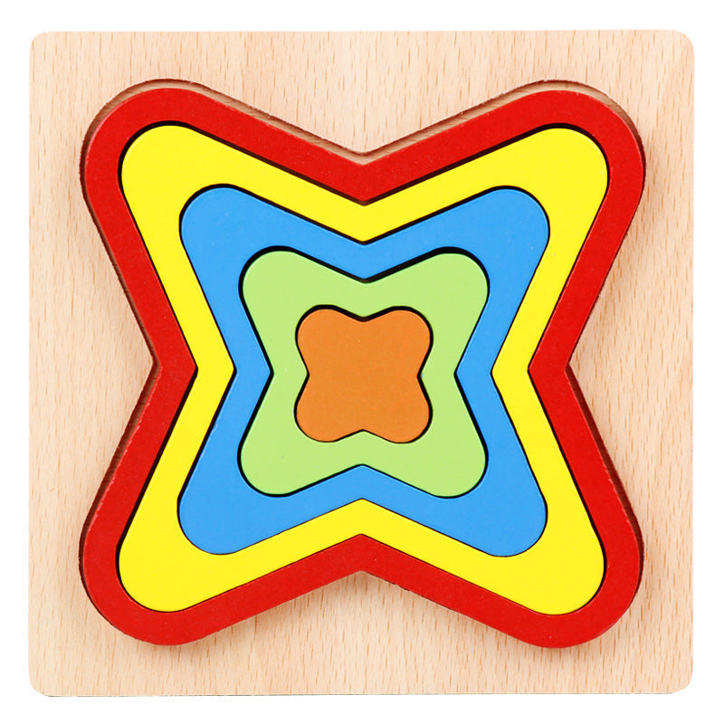 Wooden Geometric Shape Puzzle β Educational Cognitive Toy for Kids