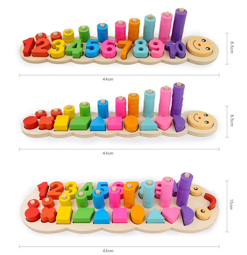 Wooden Logarithmic Board β Early Learning Math and Color Recognition Toy