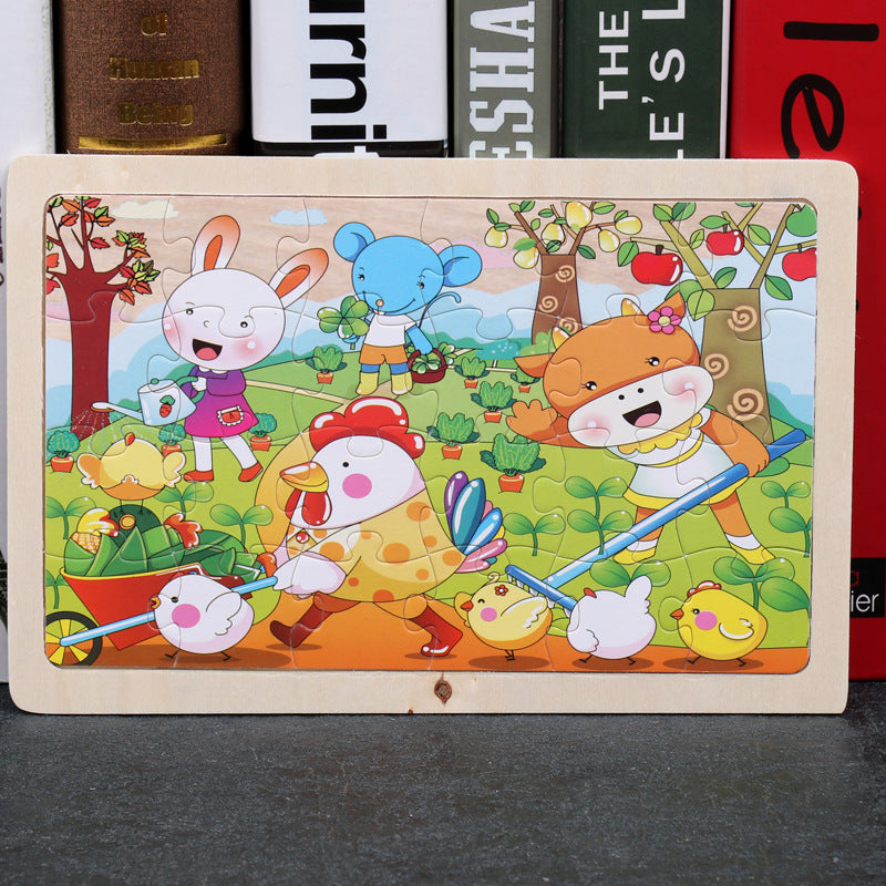 Wooden Animal Puzzle β Educational Jigsaw Toy for Kids