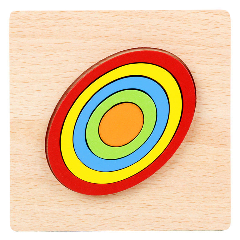 Wooden Geometric Shape Puzzle β Educational Cognitive Toy for Kids