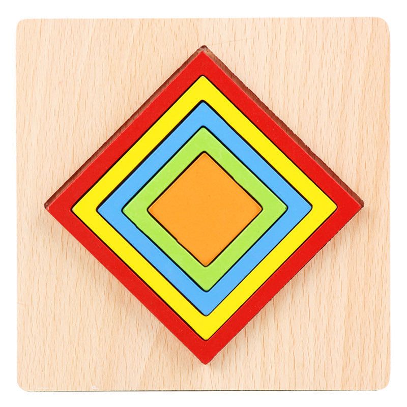 Wooden Geometric Shape Puzzle β Educational Cognitive Toy for Kids