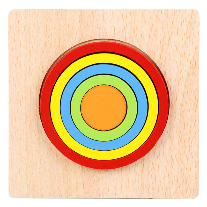 Wooden Geometric Shape Puzzle β Educational Cognitive Toy for Kids