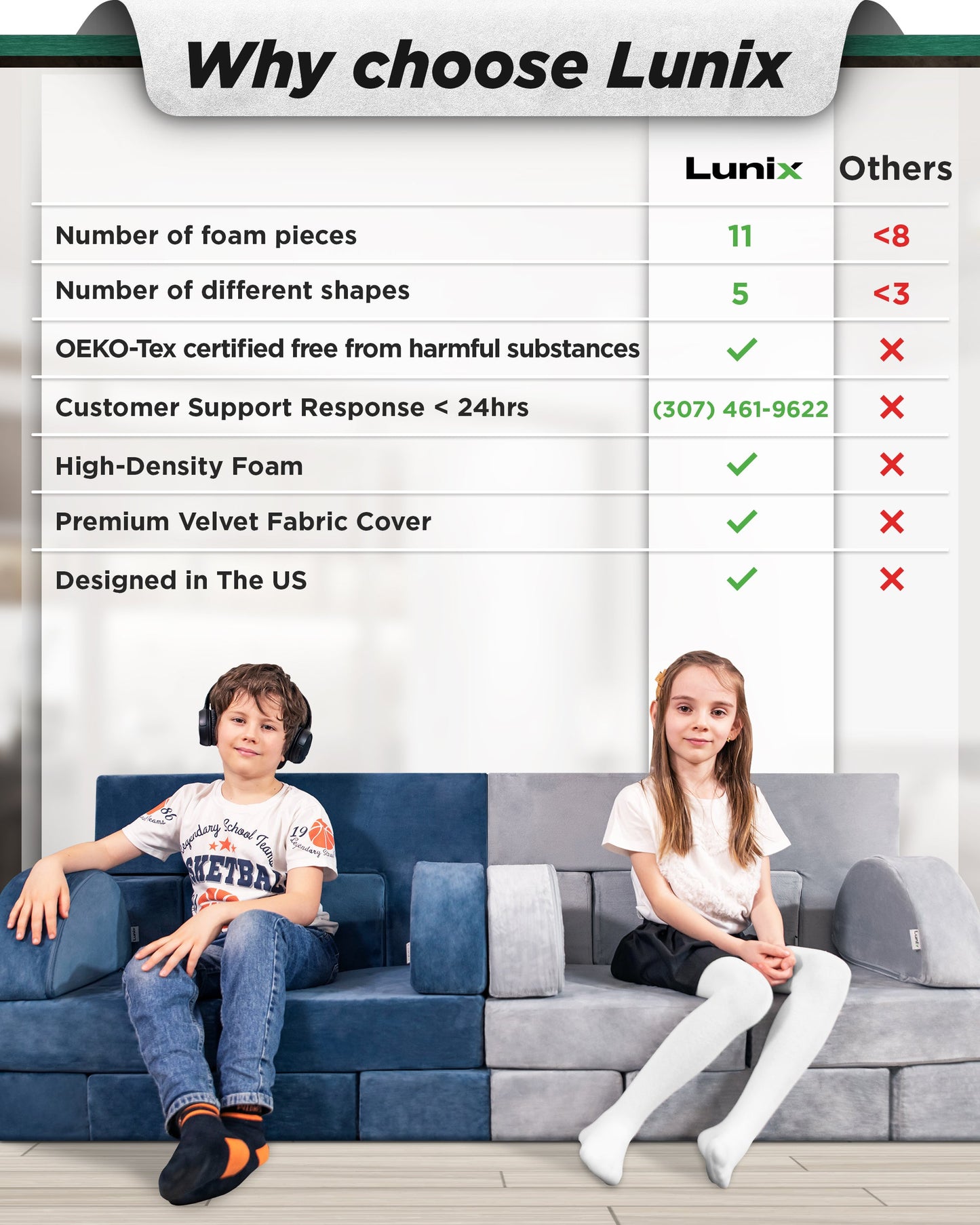 Modular Kids Couch - 11pcs