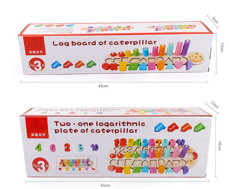 Wooden Logarithmic Board β Early Learning Math and Color Recognition Toy