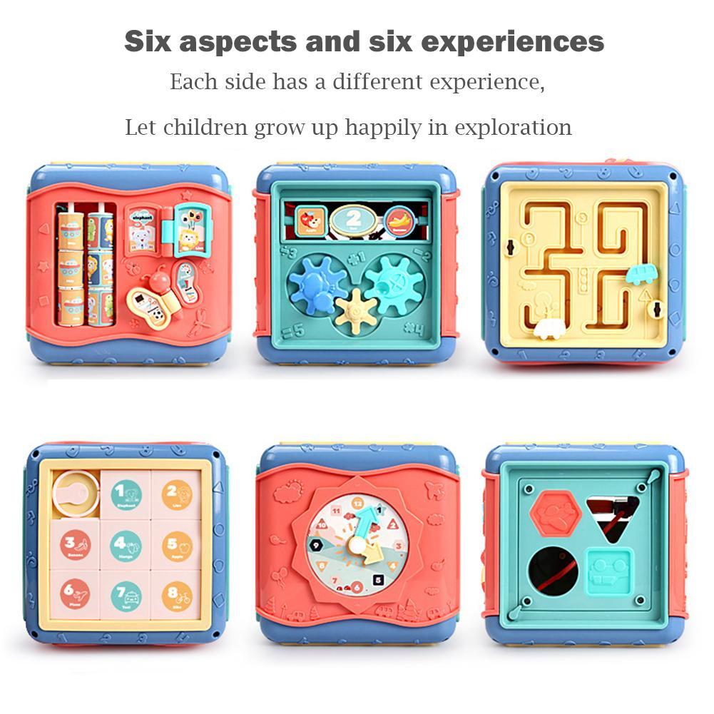 Montessori Hexahedron Toy β 6-Sided Educational Activity Box