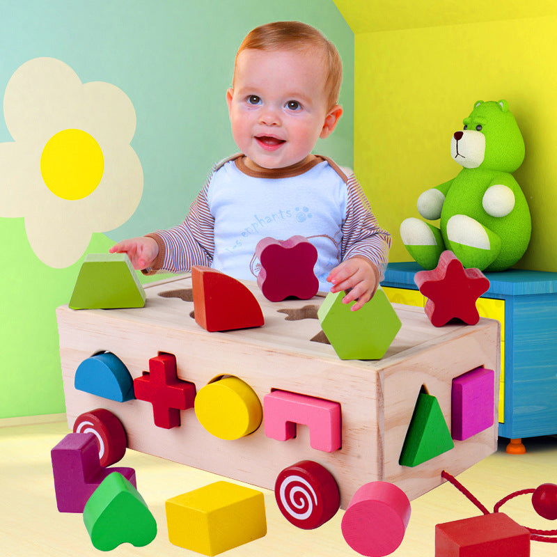 Wooden Shape Matching Building Blocks β Educational Sorting Toy for Toddlers