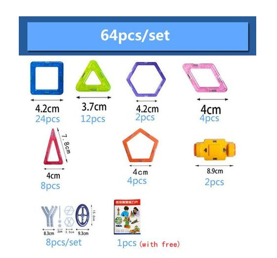 Magnetic Building Blocks β 3D Educational Building Toy