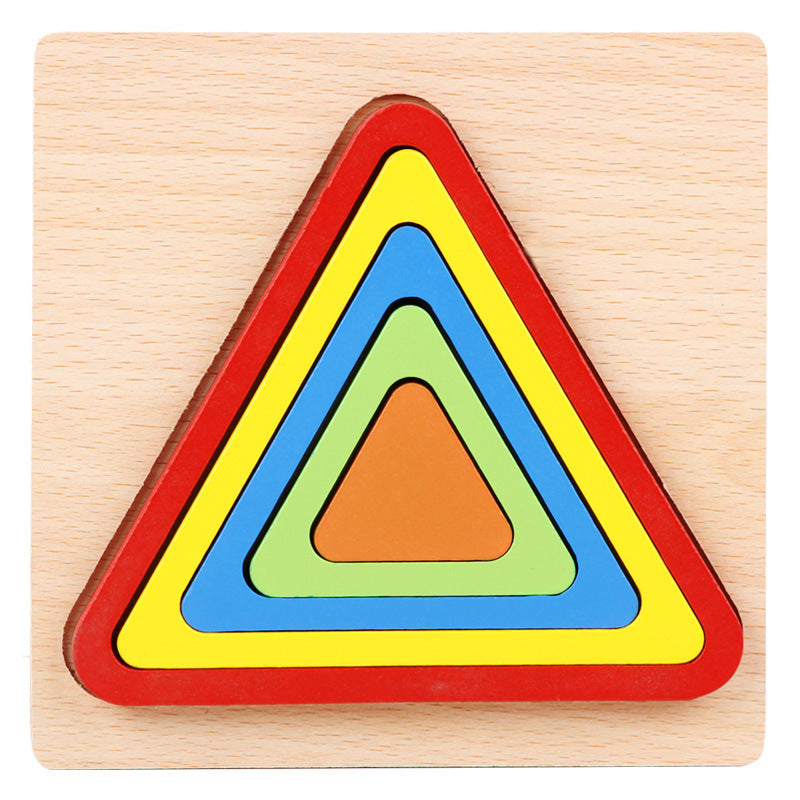 Wooden Geometric Shape Puzzle β Educational Cognitive Toy for Kids