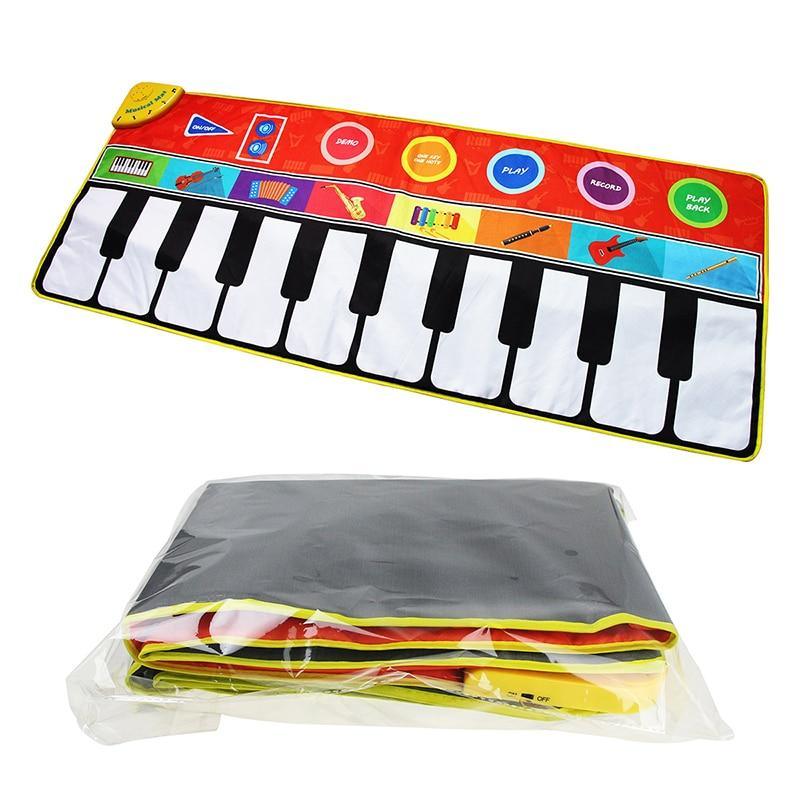 Big Size Music Piano Carpets & 8 Instruments Guitar Accordion Violin Sounds Musical Play Mat Educational Toy For Kids