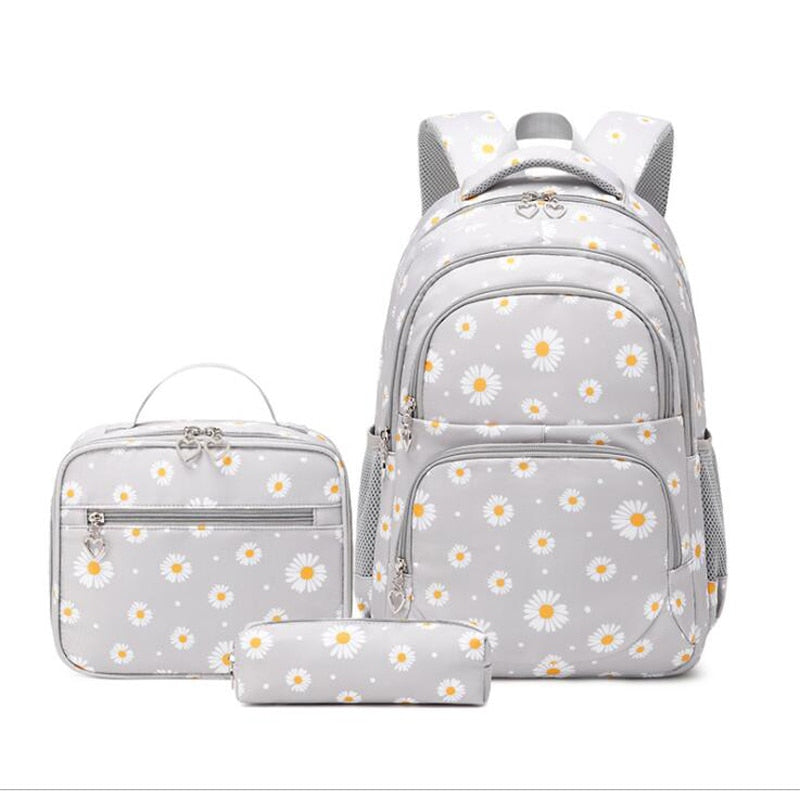 3-Piece Set Daisy School Bag