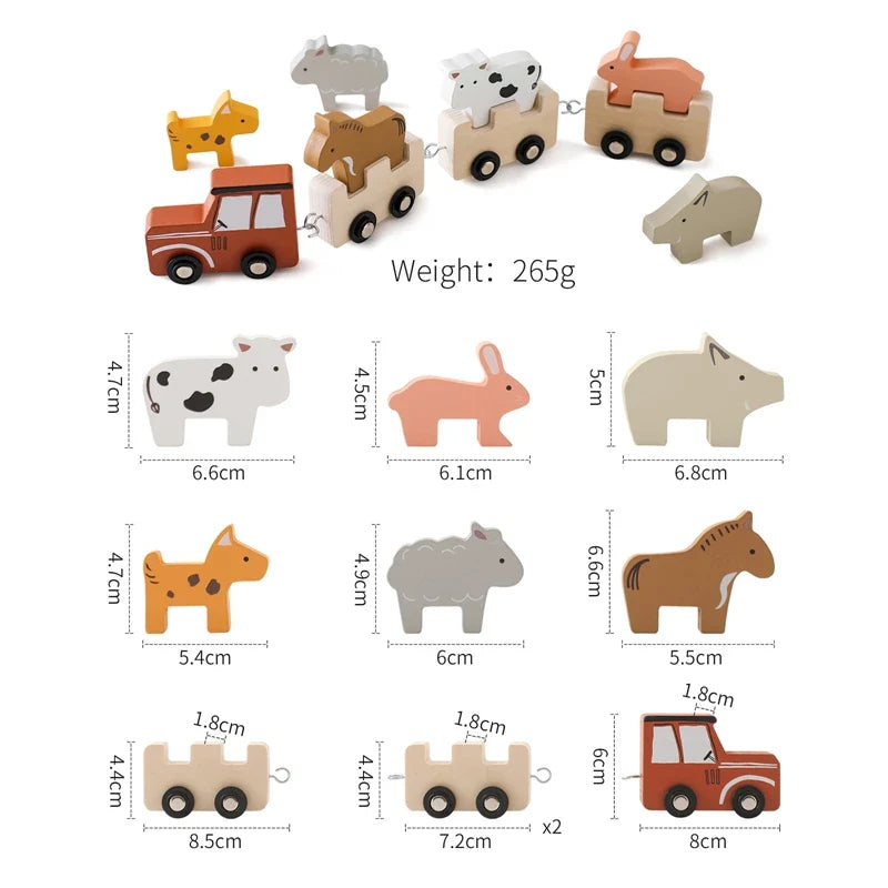 Wooden Objects Stacking Balance Board