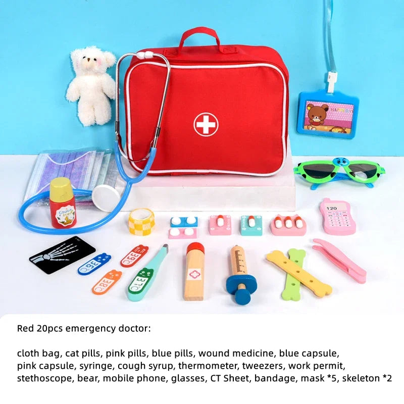 Wooden Doctor Pretend Play Set β Kids Medical Simulation Toy