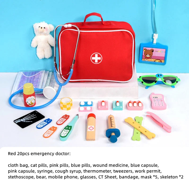 Wooden Doctor Pretend Play Set β Kids Medical Simulation Toy