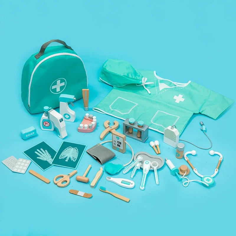 Wooden Doctor Pretend Play Set β Kids Medical Simulation Toy