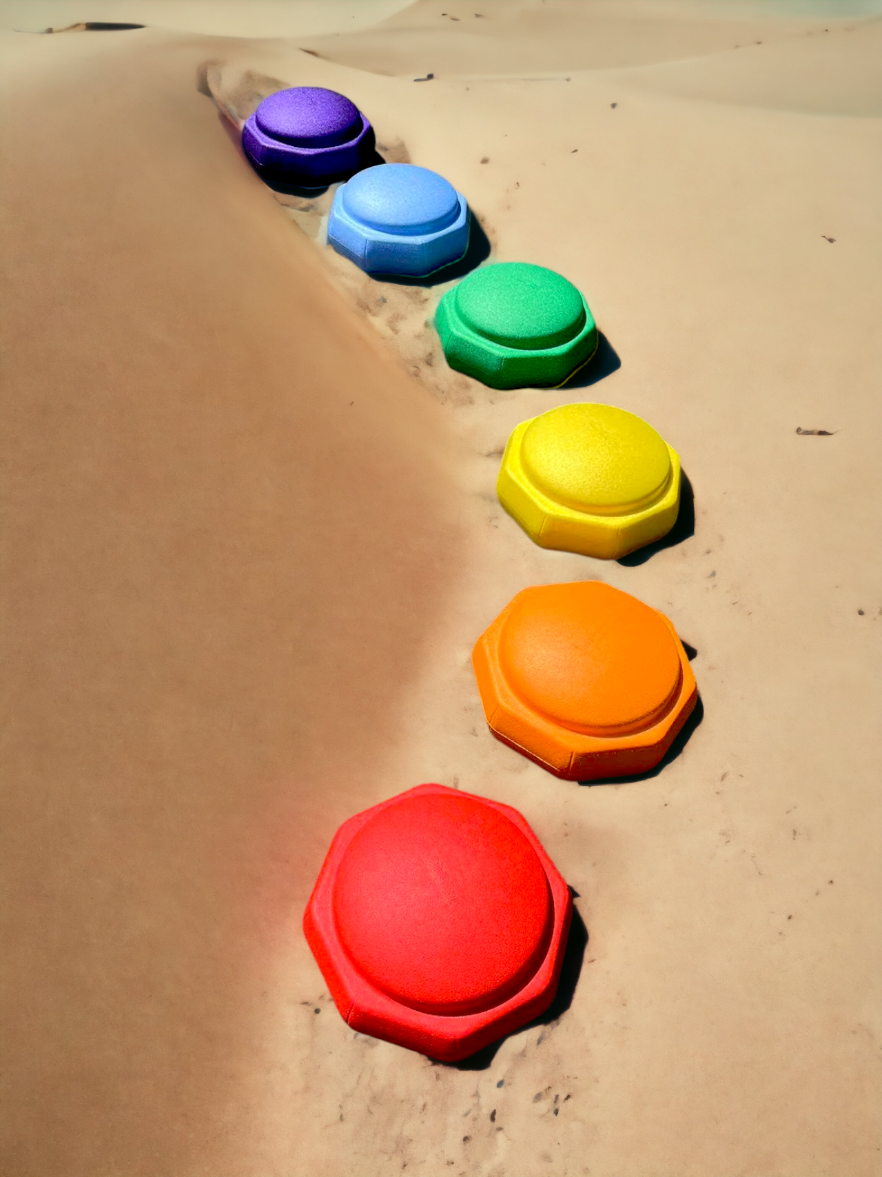 6 Pcs Rainbow Stepping Stones Set