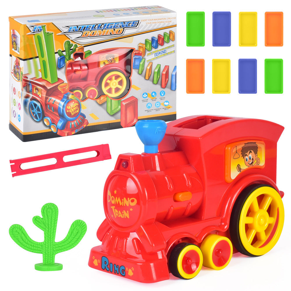 Electric Domino Train Toy β Automatic Block Laying Puzzle for Kids