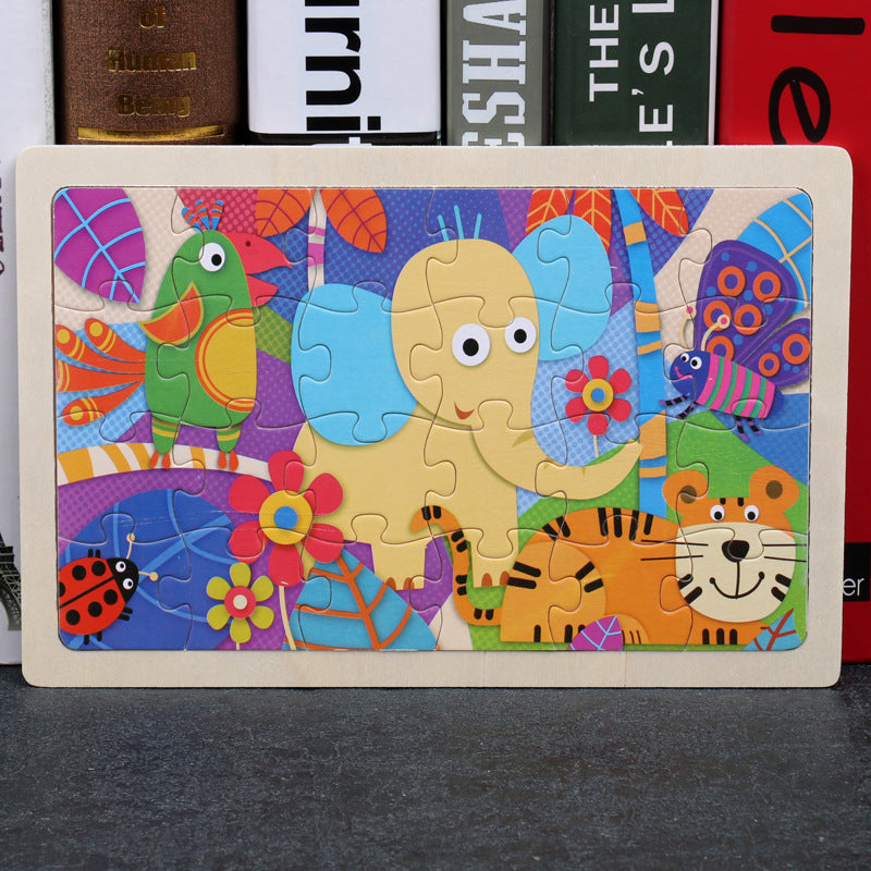 Wooden Animal Puzzle β Educational Jigsaw Toy for Kids