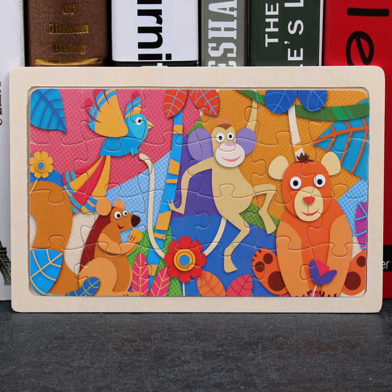 Wooden Animal Puzzle β Educational Jigsaw Toy for Kids
