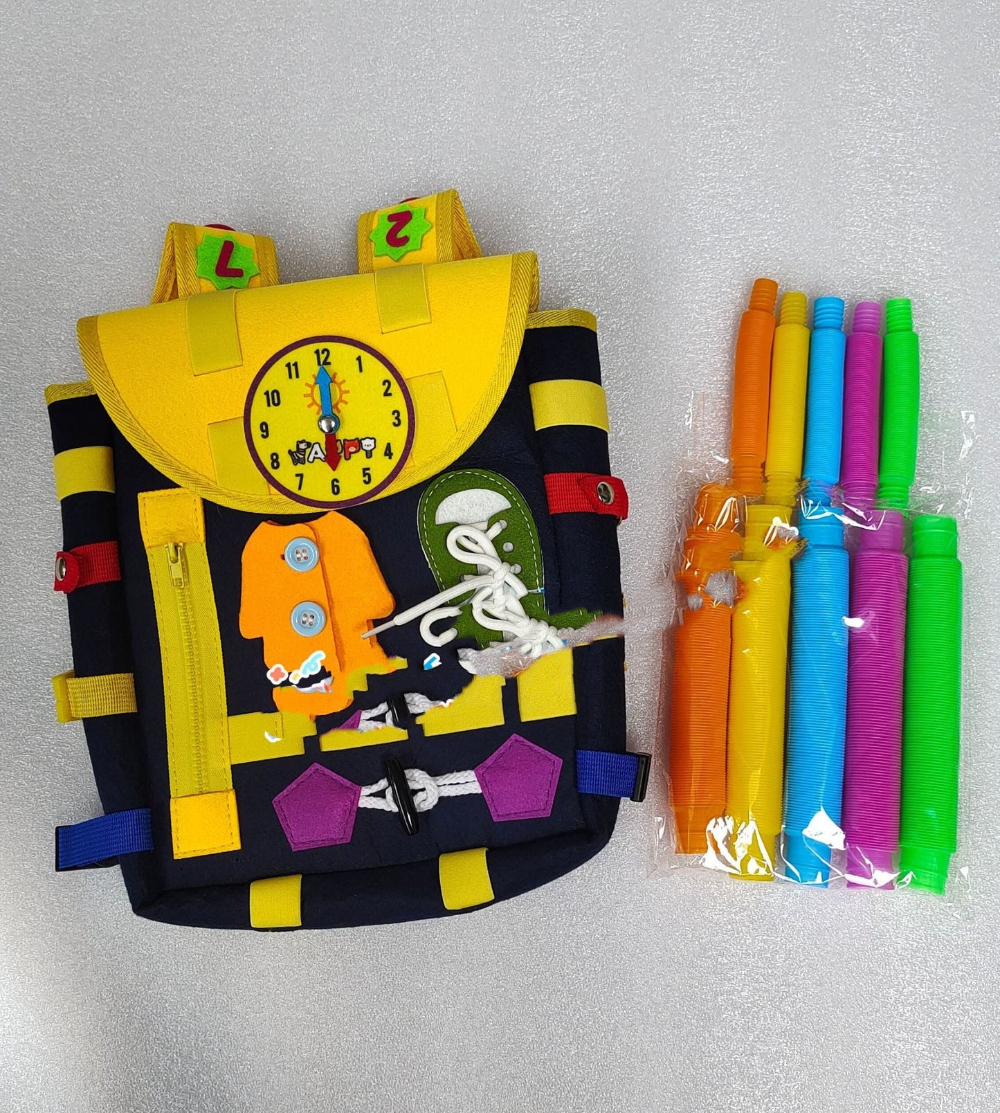 Toddler Busy Board Backpack β Educational Activity Toy