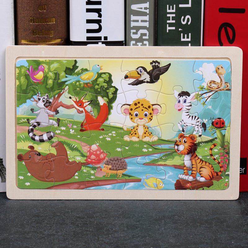 Wooden Animal Puzzle β Educational Jigsaw Toy for Kids