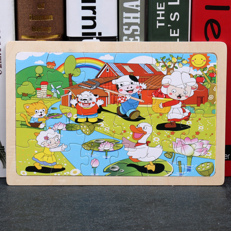 Wooden Animal Puzzle β Educational Jigsaw Toy for Kids
