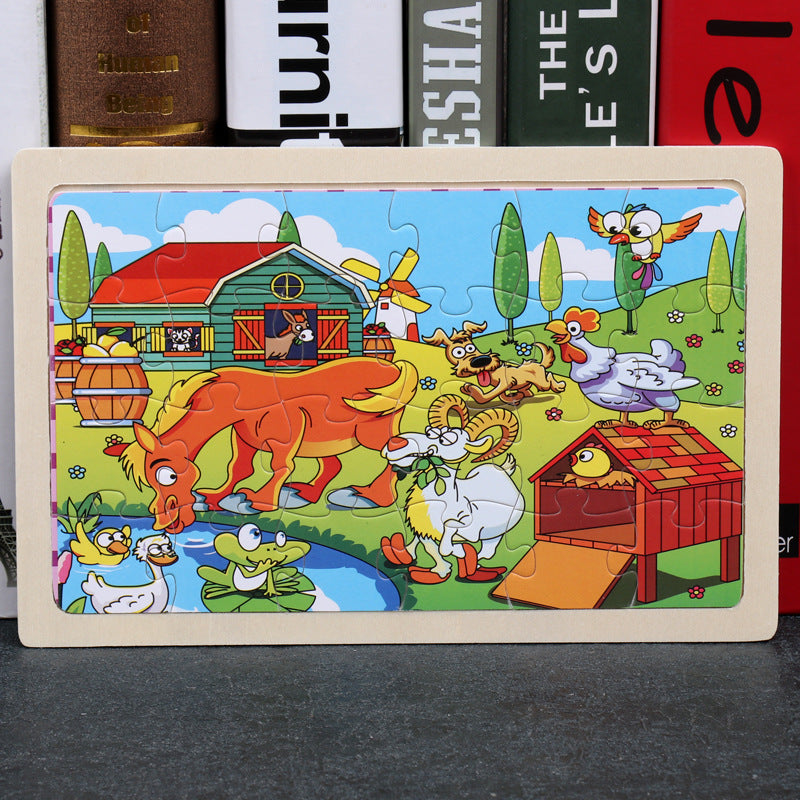Wooden Animal Puzzle β Educational Jigsaw Toy for Kids