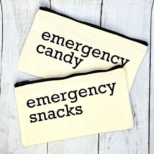 Emergency Candy/Snacks, Zipper Pouch
