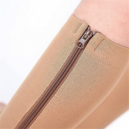 Open-Toe Compression Zipper Socks
