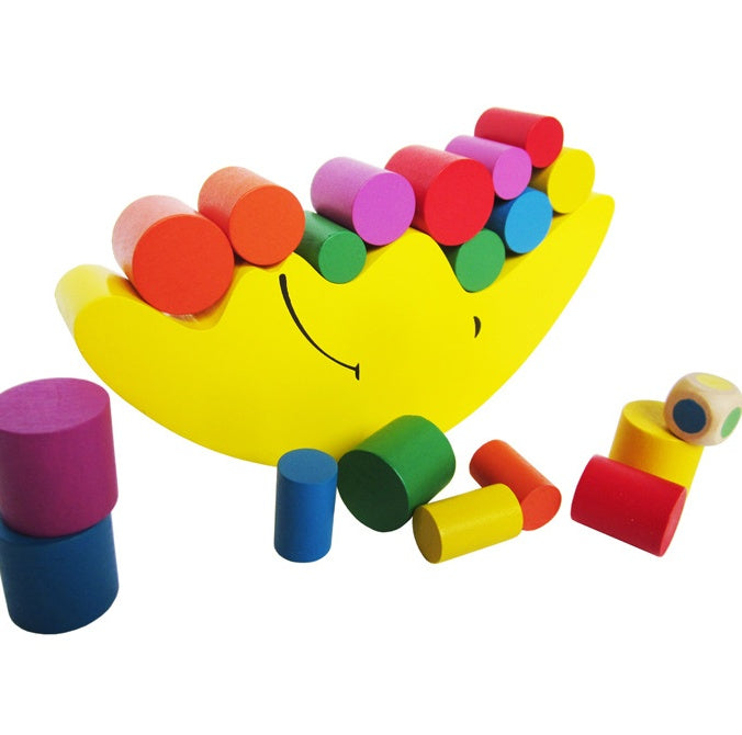 Wooden Moon Balance Toy – Fun Stacking Game for Kids and Families