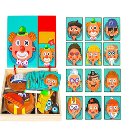 Wooden Magnetic Puzzle Board – 3D Educational Drawing Toy for Kids