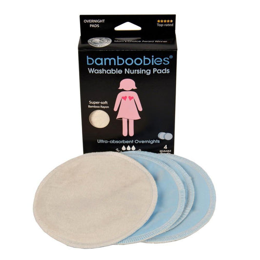 Bamboobies Overnight Washable Nursing Pads - 2 Pair Pack