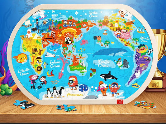 Wooden World Map Puzzle
