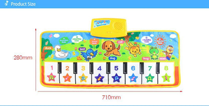 Trend New Baby Musical Mat Music Carpet Funny Animal Voice Singing Playing Music Piano Early Educational Learning Toys for Kids