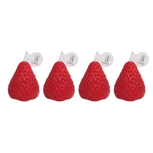Decorative Strawberry Shaped Candles
