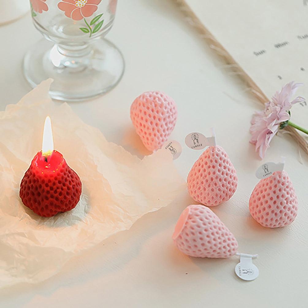 Decorative Strawberry Shaped Candles