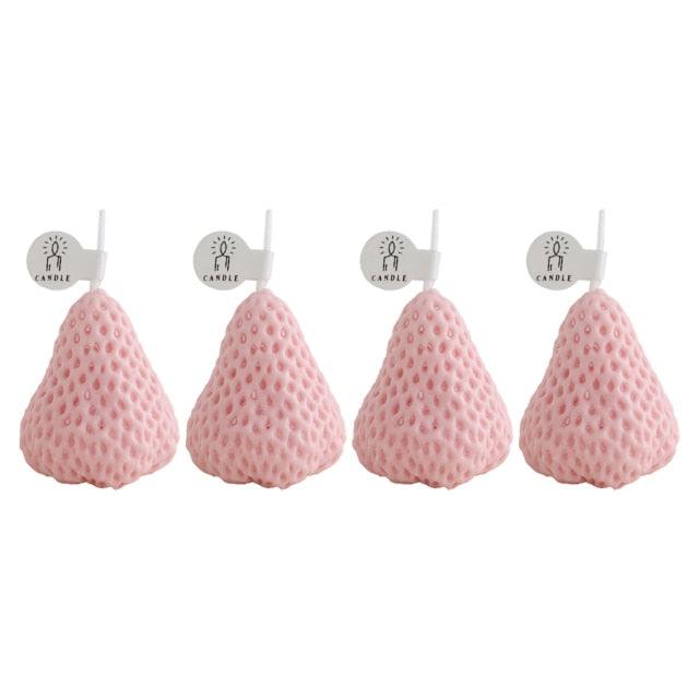Decorative Strawberry Shaped Candles