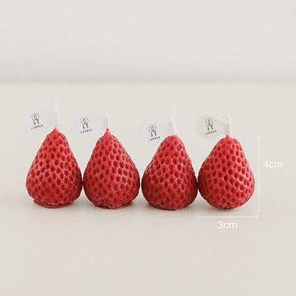 Decorative Strawberry Shaped Candles