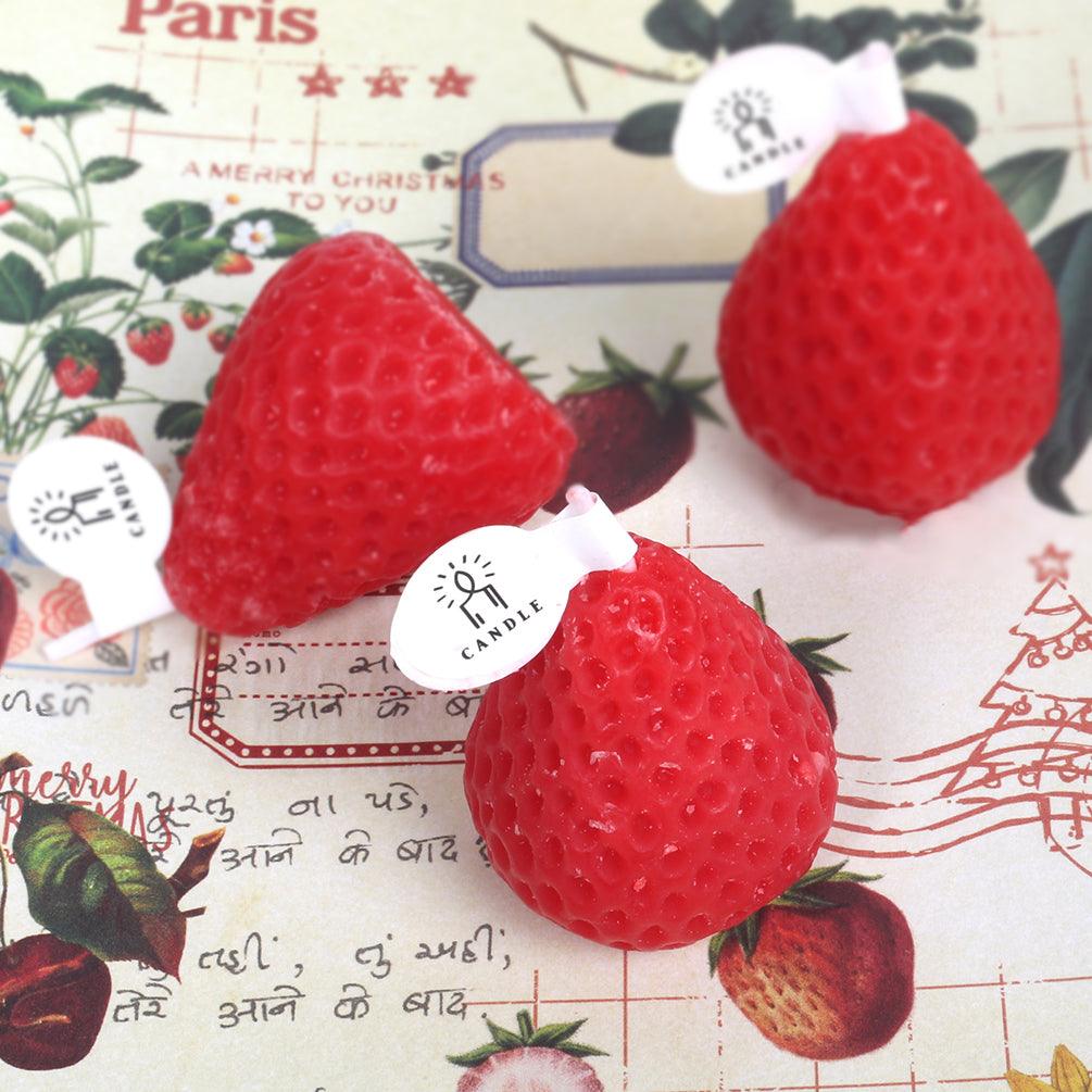 Decorative Strawberry Shaped Candles