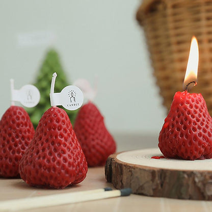 Decorative Strawberry Shaped Candles