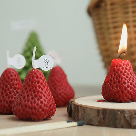 Decorative Strawberry Shaped Candles