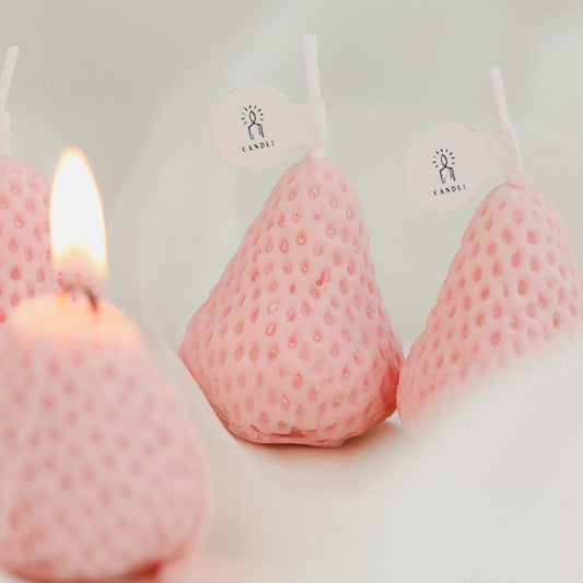 Decorative Strawberry Shaped Candles